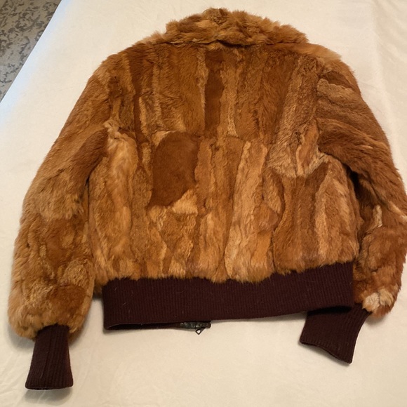 Brown Rabbit Fur Jacket - Picture 3 of 3